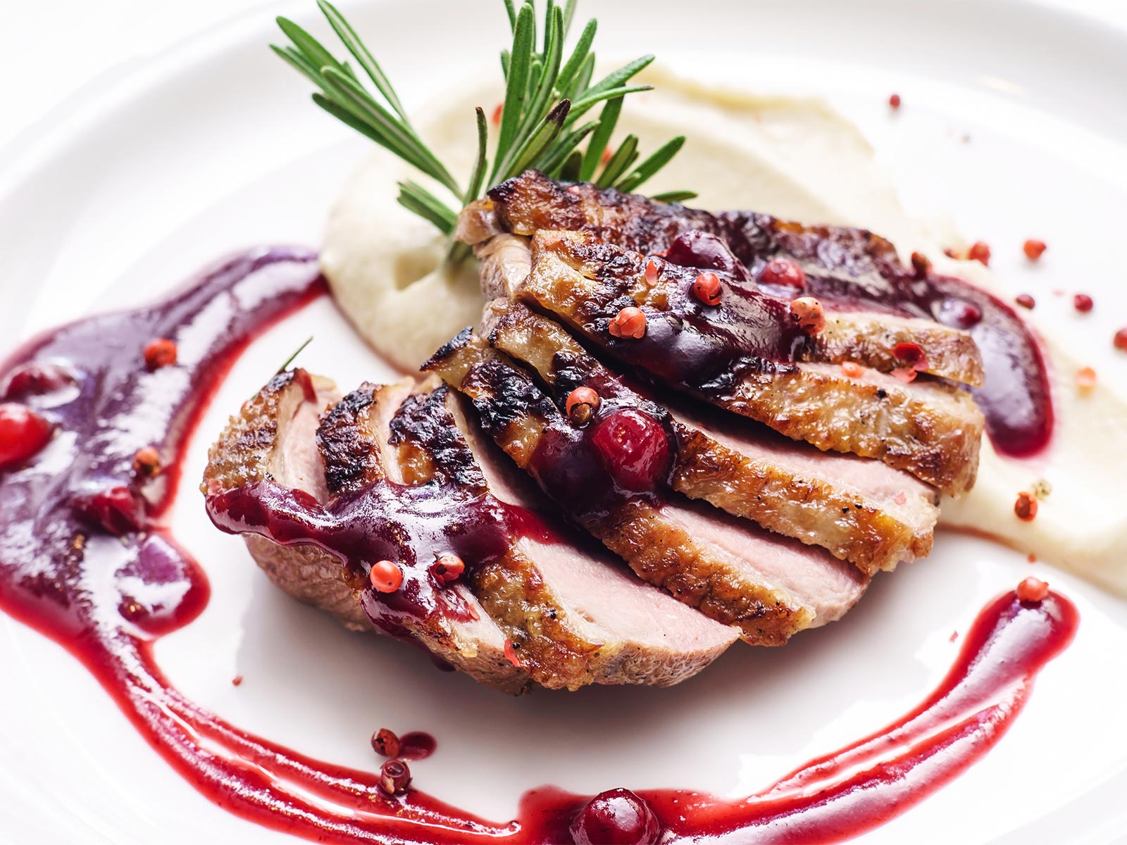 Duck Breast With Cranberry Sauce - Food Demo