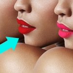 Photoshopped lips
