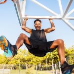 Smiling basketball player