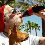 Santa Claus drinking cola